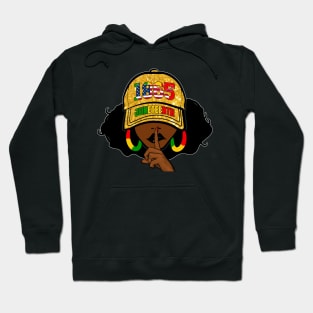 Womens Black Queen Afro Melanin Dripping Juneteenth Hoodie